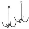 Horse Tack Hook, 4-Prong Equestrian Equipment Rack, 2-Piece Halter Organizer, Black Steel, 22.5 x 16 cm view 1