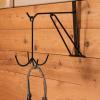 Horse Tack Hook, 4-Prong Equestrian Equipment Rack, 2-Piece Halter Organizer, Black Steel, 22.5 x 16 cm view 4