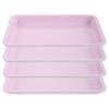 DECORNIJIA Pink Stainless Steel Nail Trays, 4-Piece Set view 1