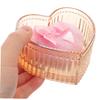 DECHOUS Elegant Heart-Shaped Glass Powder Container with Soft Plush Puff view 4