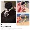 Elegant Alloy Hair Clip with Lily-of-the-Valley Tassel for Ponytails view 3