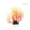 STOBAZA Decorative Artificial Resin Aquarium Plants, Realistic Look, Orange view 2