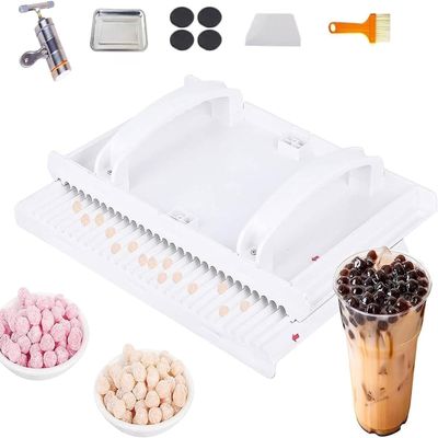 Manual Tapioca Pearl Maker, DIY Cassava and Taro Ball Tool, Double-Handle Design, 5 mm