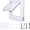 Pet Door with Double Rotary Switch, Durable Plastic Cat and Dog Flap view 1