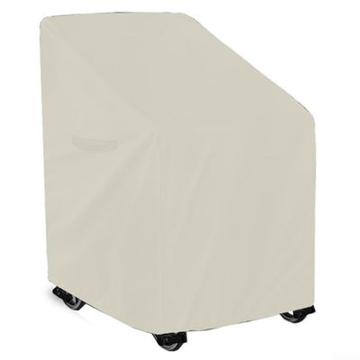 Waterproof Rollator Cover for Seniors, Fits Foldable Walkers 66/72/90 cm, Oxford Fabric with Buckle Adjustment and Carrying Bag (420D Beige)