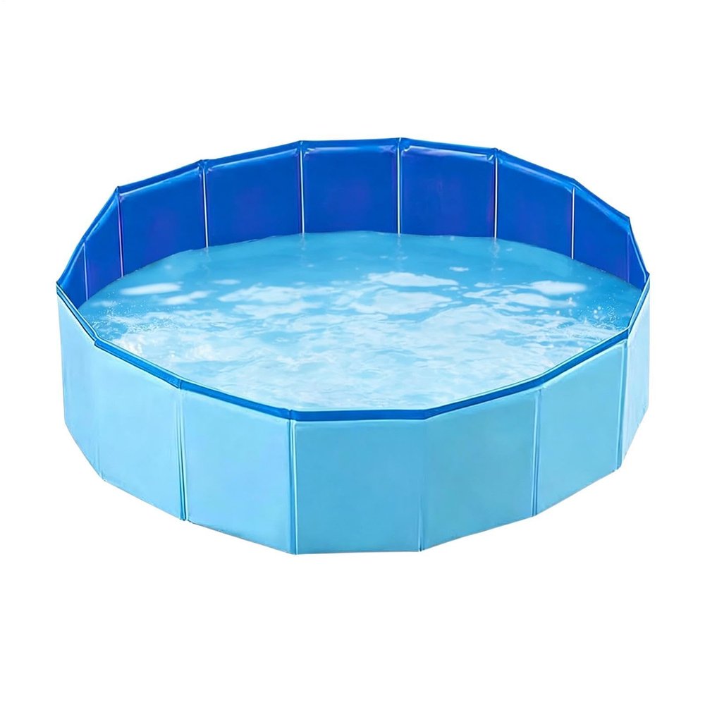 Small Kiddie Pool for Children, 120 x 30 cm, Non-Slip, Foldable