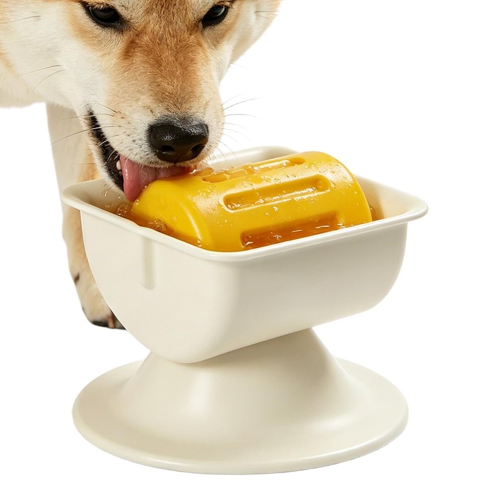Licker Non-Slip Slow-Feeder Bowl for Pets, 20 x 20 x 10 cm