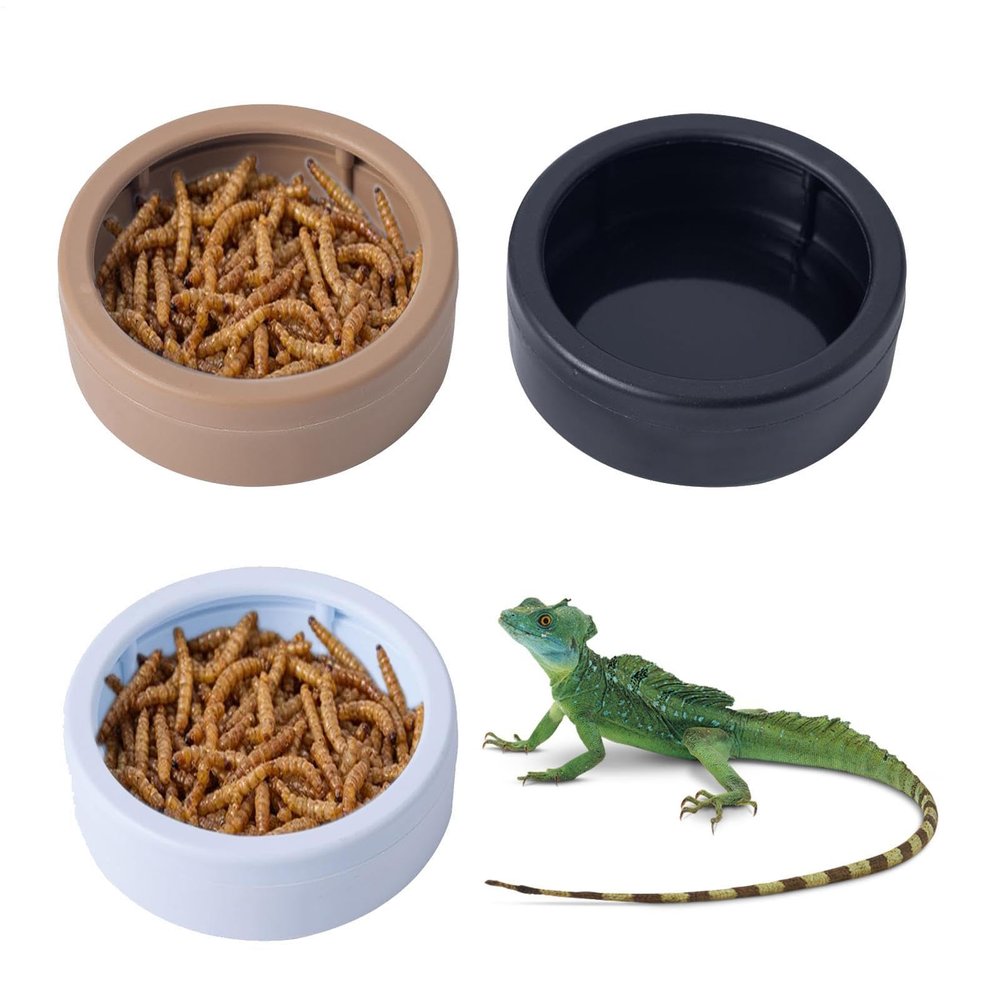 Hermit Crab Water Bowl - 3-Piece Anti-Escape Reptile Bowl Set