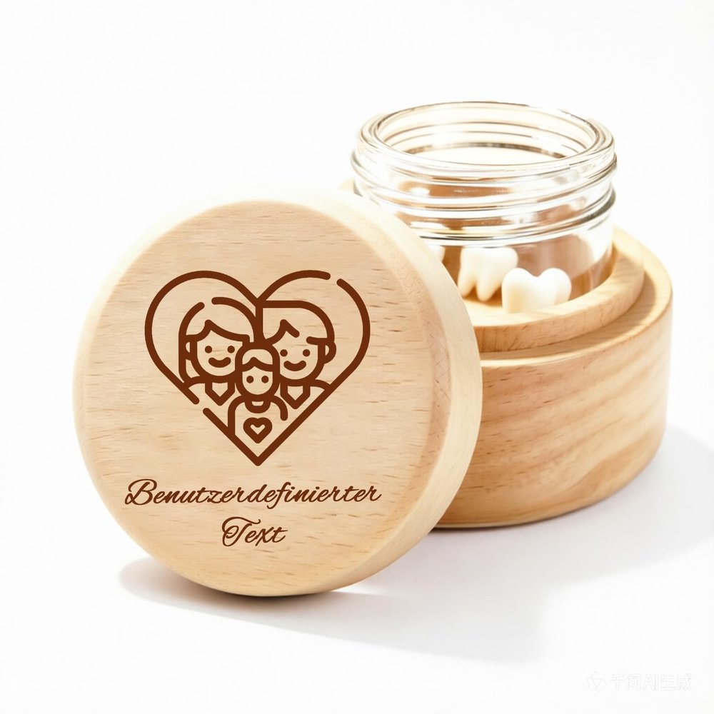 Personalized Wooden Baby Tooth Box with Name