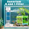 AMRTTWY Aquarium Filter System, Submersible Filter Pump, Silent Air Aerator, Internal Water Wave Maker (35 W) view 3