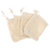 Abaodam 4-Pack Cotton and Linen Soap Bags with Drawstring view 1
