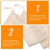 Abaodam 4-Pack Cotton and Linen Soap Bags with Drawstring view 3