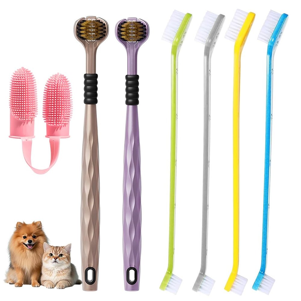 BCZR Dog Toothbrush Set, 7-Piece