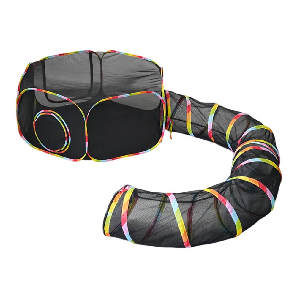 Ysyqkn Cat Tent with Mesh Cat Tunnel for Indoor Cats and Camping