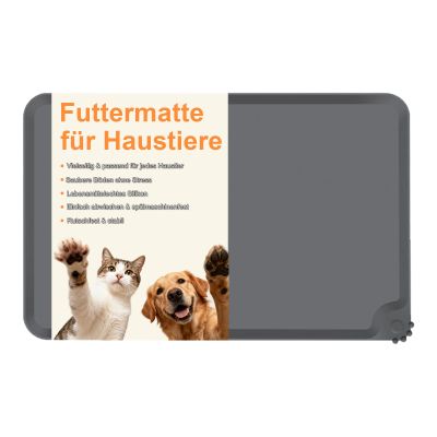 BTCLASSIC Dog & Cat Bowl Mat, 48 × 30 cm, Non-Slip