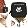 Dog Treat Pouch with Belt Clip and Paw Print view 1
