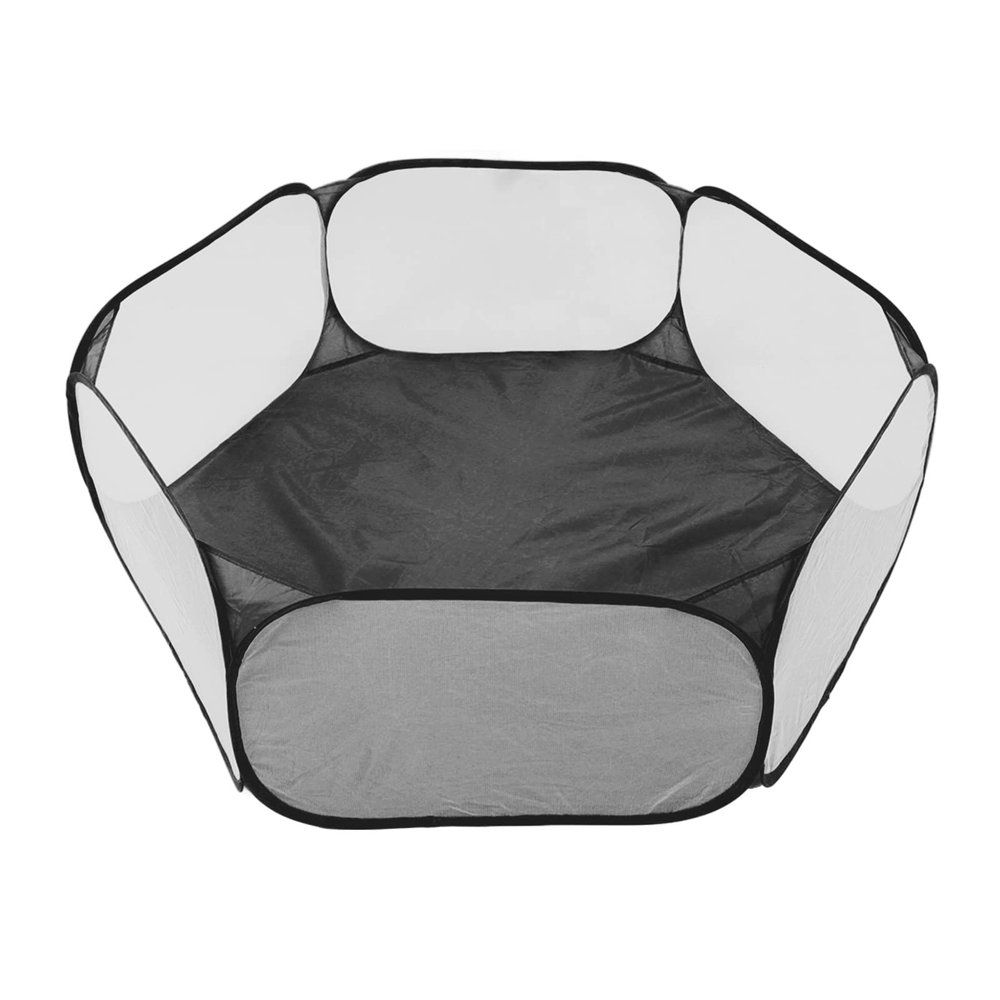 VBESTLIFE Breathable Small Animal Playpen, Black