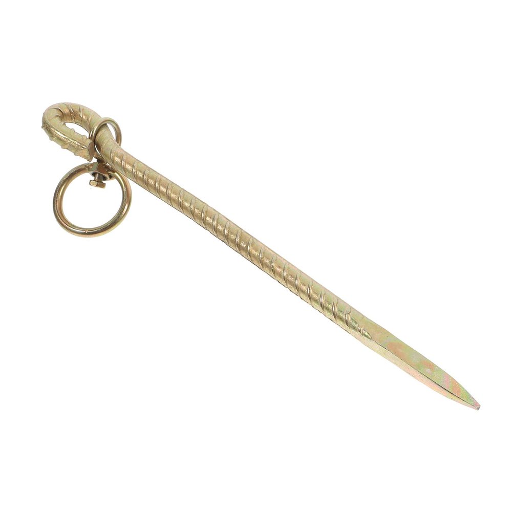 Artibetter Galvanized Metal Spiral Anchor, Heavy-Duty Steel Ground Stake for Canopies and Dogs
