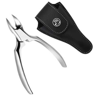 COMPUKAS Stainless Steel Cuticle Trimmer with Storage Pouch