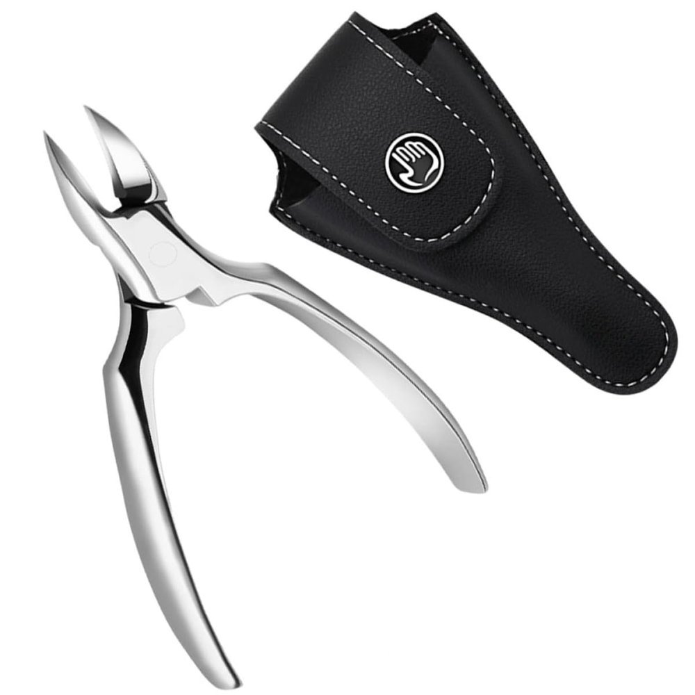 COMPUKAS Stainless Steel Cuticle Trimmer with Storage Pouch