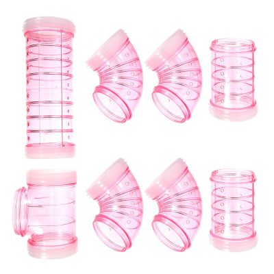 NESTINGHO Pink Plastic Hamster Tunnel, Expandable Labyrinth Connector