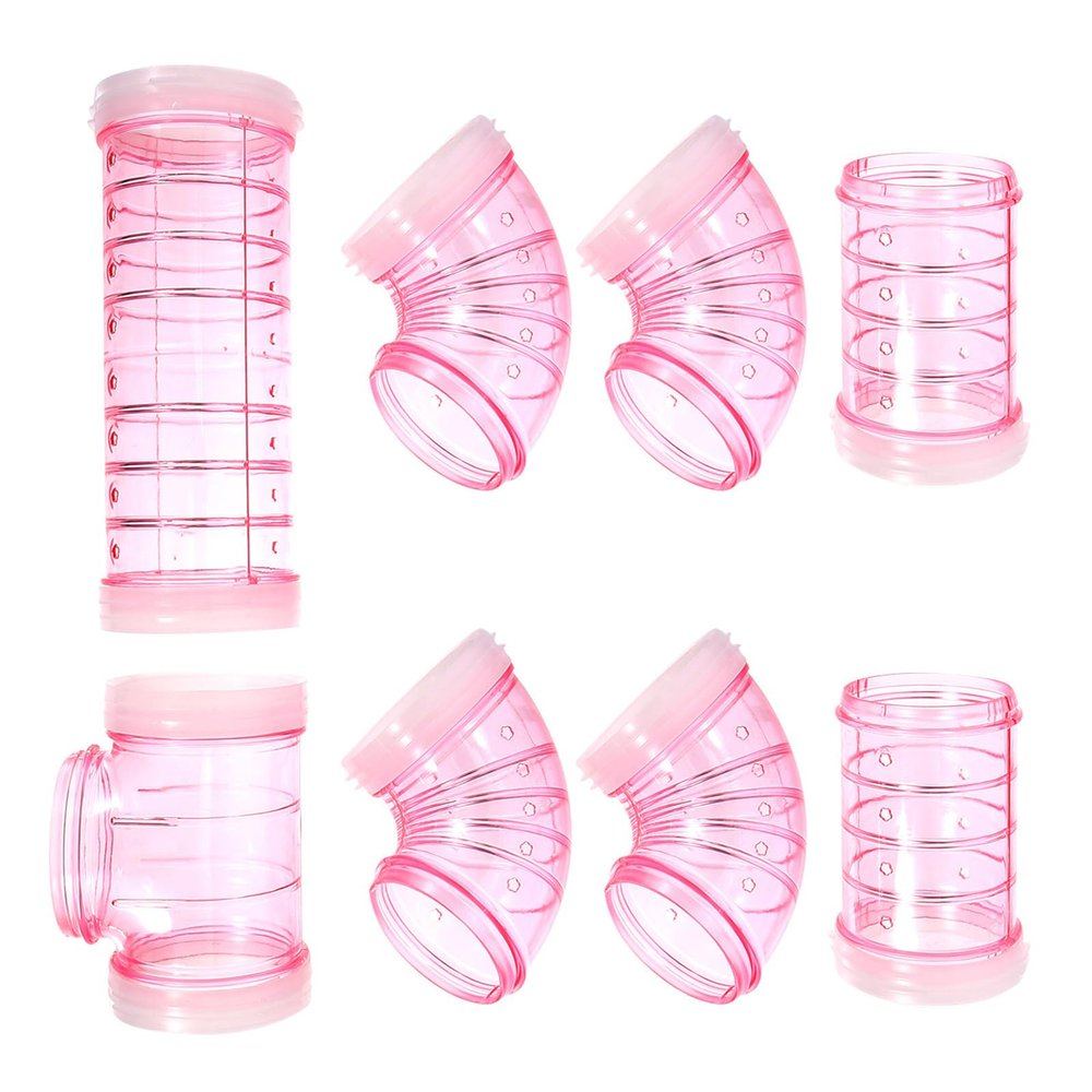 NESTINGHO Pink Plastic Hamster Tunnel, Expandable Labyrinth Connector