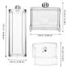Abaodam Transparent Cotton Swab Storage Boxes, 2-Pack view 2