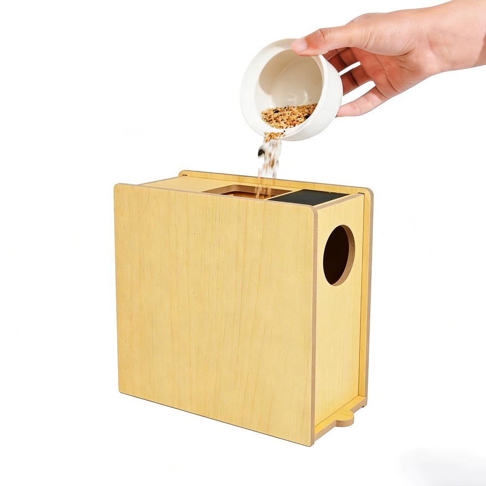 Premium Wooden Bird Food Husk Separator