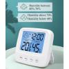 EIMSOAH Digital Alarm Clock, Multifunction Thermometer-Hygrometer with Backlight for Nursery, Bedroom, and Home view 2
