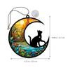 Housoutil Acrylic Hanging Cat Moon Decoration view 2