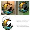 Housoutil Acrylic Hanging Cat Moon Decoration view 3