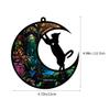 Abaodam Colorful Acrylic Cat Moon Window Hanging Decoration view 2