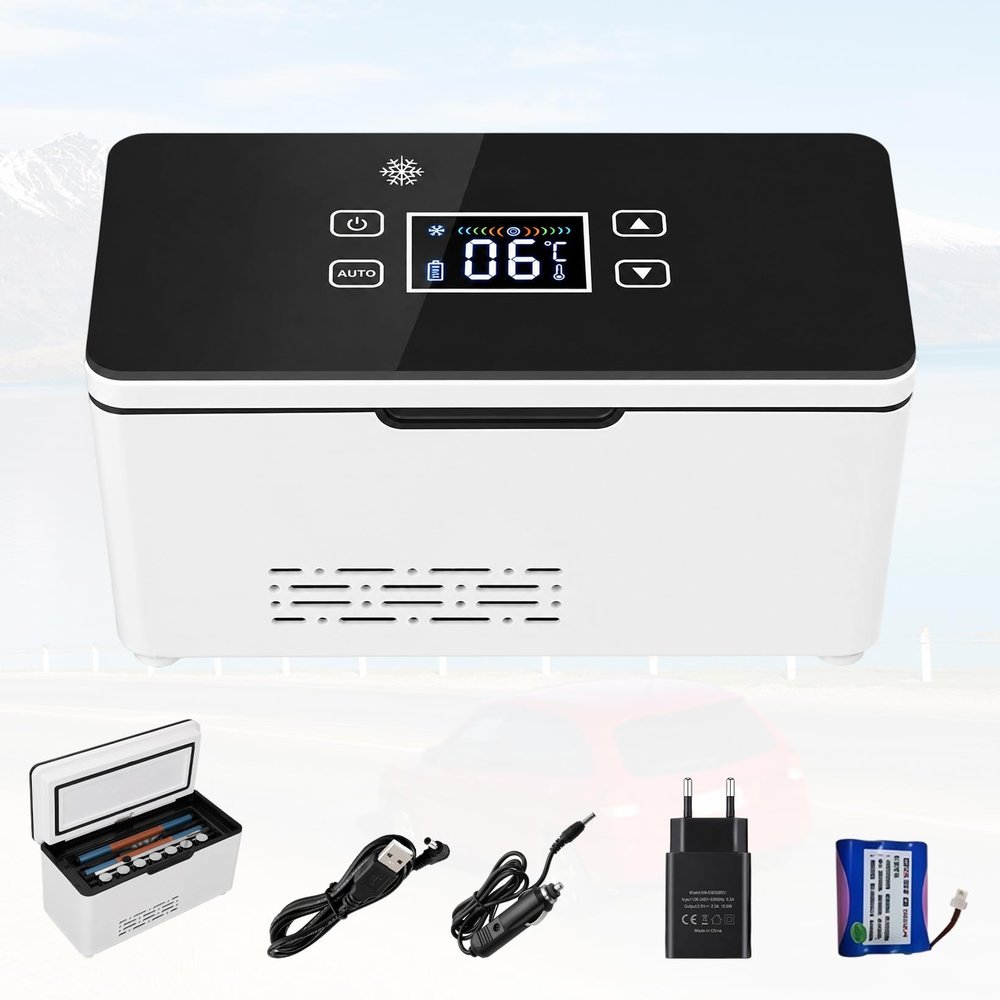 Kensbro Electric Insulin Cooler, Portable Insulin Cooler 0–18°C