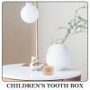 PHENOFICE Baby Tooth Keepsake Box, Round Wooden Storage Box view 3