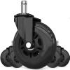 Office Chair Casters, 5-Piece Set, 11.0 mm x 22 mm Stem, Universal, Durable, 3-Inch view 2