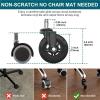 Office Chair Casters, 5-Piece Set, 11.0 mm x 22 mm Stem, Universal, Durable, 3-Inch view 3