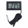 EasyByMall Digital Thermometer with Probe, LCD Display, -50 to 110°C, Waterproof Sensor, Black view 1