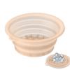 Yhsioaklo Foldable Face Bowl, 24 cm Silicone Ice Compress Basin with Integrated Tray and Hanging Handle view 1