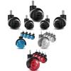 Office Chair Casters, 5-Pack, 2-Inch Quiet Heavy-Duty Wheels, Black view 3