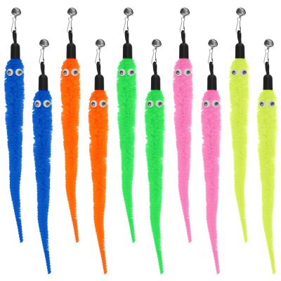 10 Pack Cat Worm Toy Refills