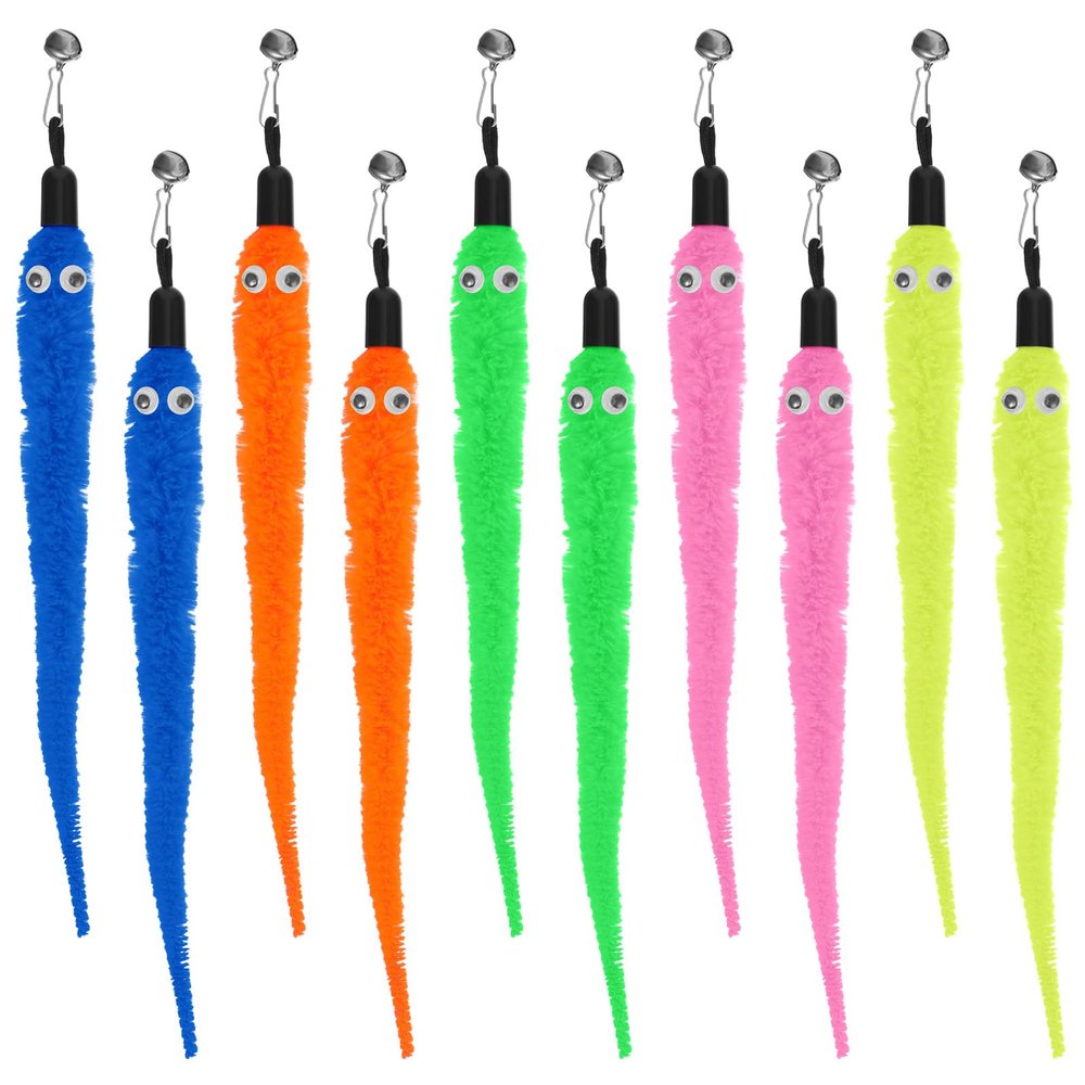 10 Pack Cat Worm Toy Refills