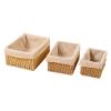 Ycauty Handwoven Straw Storage Basket Set, 3-Piece view 1