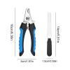 Upgraded Pet Nail Clippers with File for Dogs and Cats, Blue/Black view 2