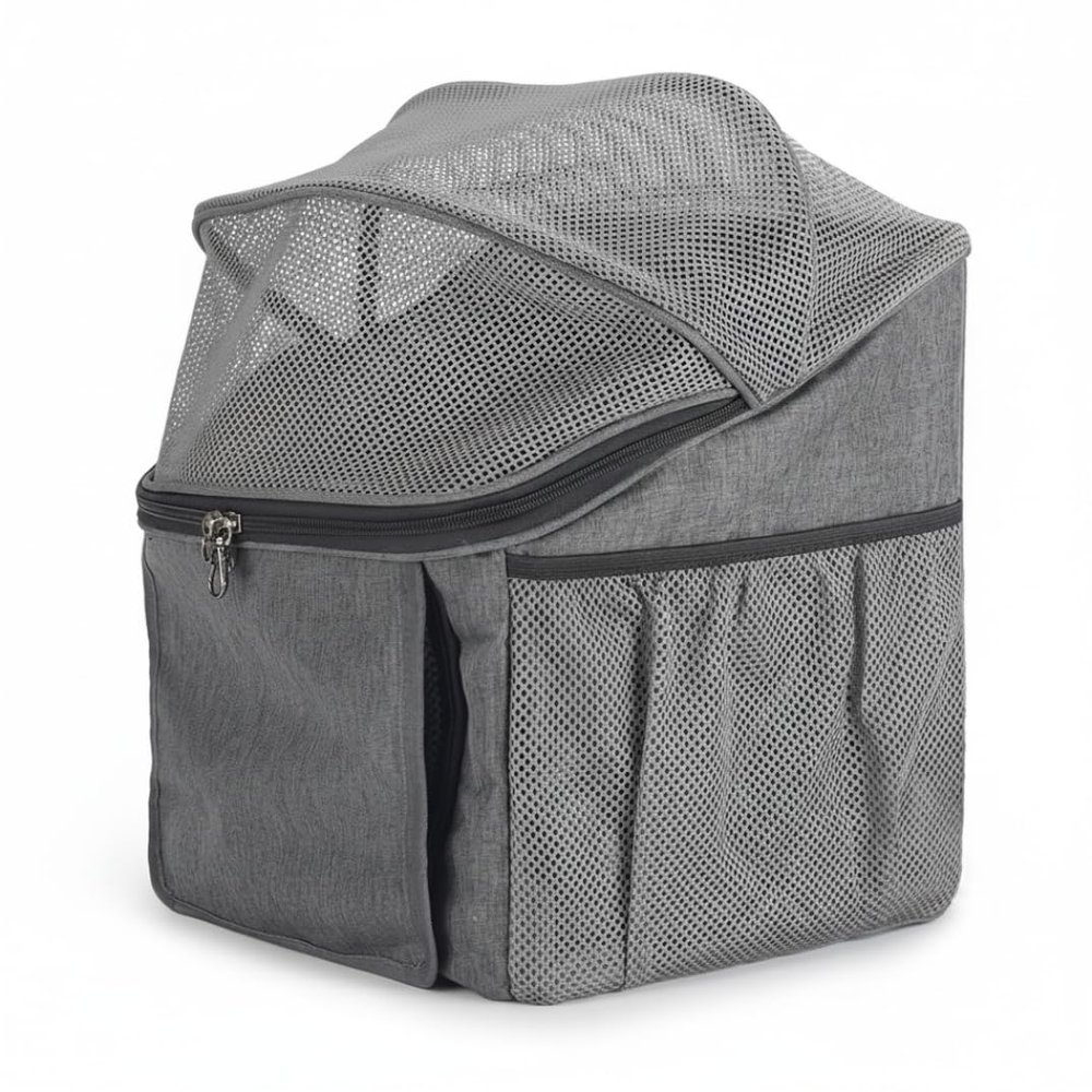 Ginwrek Bicycle Basket for Dogs with Quick-Release Buckles, Multifunctional Pet Carrier, Gray