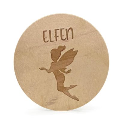 Von Mia Wooden Organization Label for Kids’ Rooms, 1 Fairy Design, Compatible with IKEA TROFAST