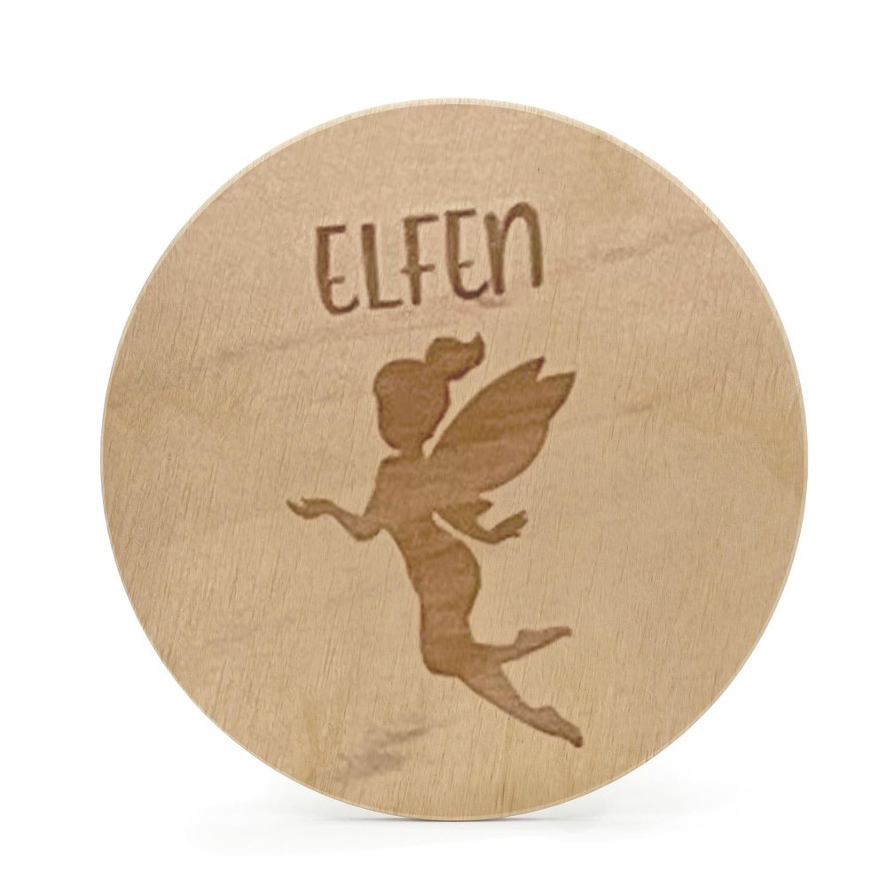 Von Mia Wooden Organization Label for Kids’ Rooms, 1 Fairy Design, Compatible with IKEA TROFAST
