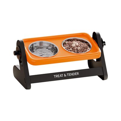 Height-Adjustable Stainless Steel Elevated Dog Feeder