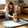 Pee Pad Holder, Non-Slip Leakproof Silicone Tray view 2