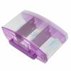 OVAQUIXI Three-Chamber Fish Breeding Box with LED Lights, Water-Change Valve, and Filter, Purple view 2
