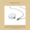 Pet Urn Necklace with Paw Print view 4